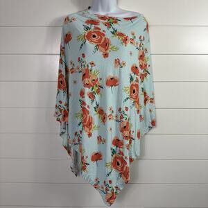 Milkmaid Goods Nursing Poncho & Car Seat Cover Light Blue Floral Print